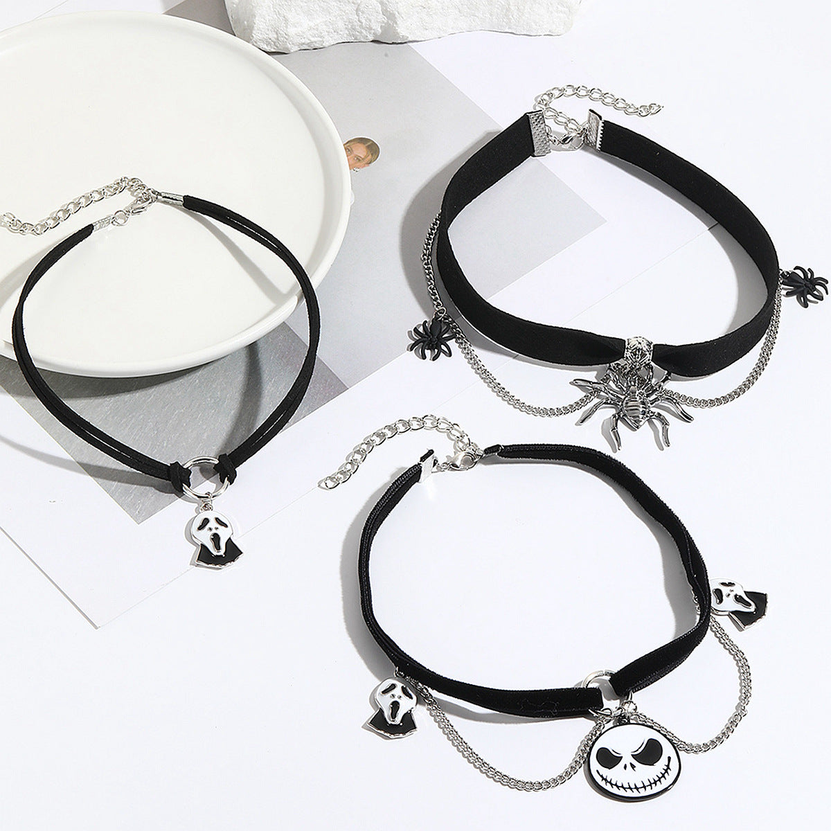 Wholesale Gothic Jewelry  Dark Bat Ghost Skull Pendant Pumpkin   Necklace